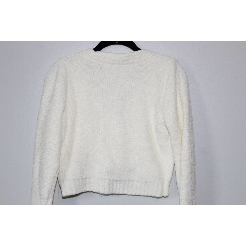 NWT Urban Outfitters Dina Crop Cardigan Ivory Chenille Size Medium H14089 - Picture 14 of 16